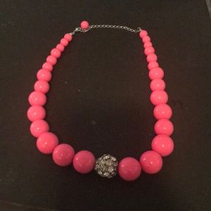 Hot pink statement necklace